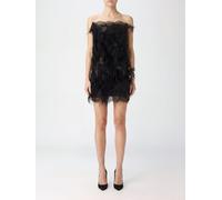 THE ATTICO Feather and Lace-Trimmed Wool Mini Sheath Dress - Size: 38 - female