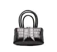 The Attico Friday croc embossed mini bag - Brown OS