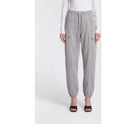 THE ATTICO Jersey Jogging Trousers with Elasticated Waist and Embroidered Logo - Size: 42 - female