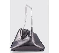THE ATTICO La Scala Crackled Leather Mini Handbag with Metallic Handle - Size: OS - female