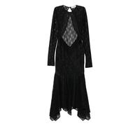 The Attico lace asymmetric-hem midi dress - Black 38-40-42-44