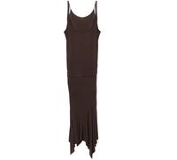 The Attico layered mermaid-silhouette maxi dress - Brown 42