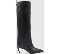 THE ATTICO Lea Smooth Leather Knee-High Boots with Curved Heel - Size: 37 - female