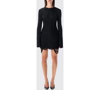 THE ATTICO Long-Sleeved Knit Sheath Mini Dress with Distressed Effect - Size: 42 - female