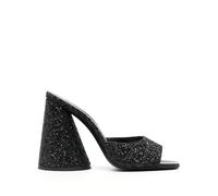 The Attico Luz glitter-embellished sandals - Black 36-37-38-39-40-40.5-41