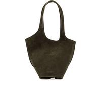 The Attico medium La Scoop suede top-handle tote bag - Green One Size