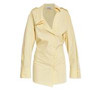The Attico mini buttoned collared dress - Yellow 36-38-40-42