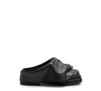 The Attico Mini Robin Gathered Leather Mules - Black - 40 (IT40 / UK7)