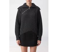 THE ATTICO Relaxed Fit Virgin Wool and Cashmere Half-Zip Polo Jumper - Size: 42 - female
