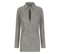 The Attico rhinestone-appliqué dress - Grey 40
