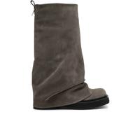 The Attico Robin suede combat boots - Grey 36-37-38
