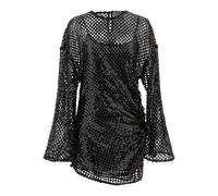 The Attico sequinned-mesh mini dress - Black 38