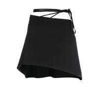 The Attico tied-waist asymmetric mini skirt - Black 42