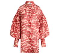 The Attico Women's Zebra Print Shirt Red/Milk