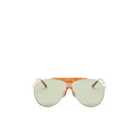 The Attico x Linda Farrow Amelia pilot-frame sunglasses - Gold One Size