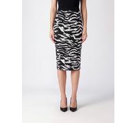 THE ATTICO Zebra Print Jersey Midi Pencil Skirt - Size: 40 - female