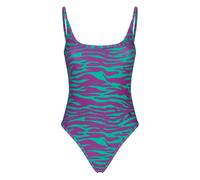 The Attico zebra-print swimsuit - Purple XS-S-M-L