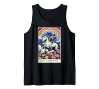 The Audacity Tarot Card Skeleton Riding Unicorn Sarcastic Tank Top
