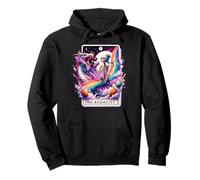 The Audacity Tarot Mermaid Skeleton Messy Bun Rainbow Boba Pullover Hoodie