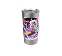 The Audacity Tarot Mermaid Skeleton Messy Bun Rainbow Boba Stainless Steel Insulated Tumbler
