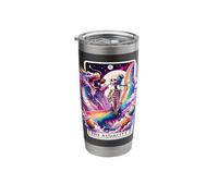 The Audacity Tarot Mermaid Skeleton Messy Bun Rainbow Boba Stainless Steel Insulated Tumbler