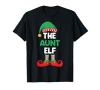 The Aunt Elf Shirt Funny Matching Family Christmas Pajama T-Shirt