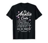 The Auntie Code - Best Aunt Sister Niece Nephew Funny Gift T-Shirt