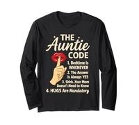 The Auntie Code Fun Family Nephew Celebration Long Sleeve T-Shirt