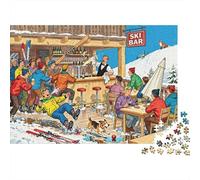 The Austrian Ski Resort Aprés-Ski Stampede Wooden Jigsaw Puzzle Waterproof 1000 Piece Puzzles for Adults Gifts Fun Challenging Games