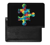 The Autism PuzzlePiece Funny Passport Holder for Travel Wallet Cover Document Organizer with Card Slot