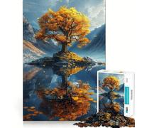 The Autumn Tree Of Life Jigsaw Puzzles for Teenagers 1000 Pieces Raise Memory Slow Enjoy Clean Edge (50x75cm)