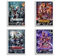 The Avengers All Movie Film Posters Cast Signed A4 Poster Photo Print Framed Autograph Gift Robert Downey Jr, Chris Evans, Mark Ruffalo, Chris Hemsworth (All 4 Movies A4 Poster Only)