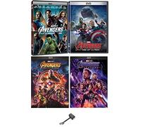 The Avengers Complete 4 DVD Movie Set Includes Avengers Ultron Infinity War End Game Includes Thor's Hammer Decal