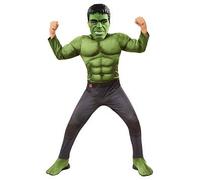 Marvel Kids' Deluxe Hulk Costume, Green/Multi, 8-10 years