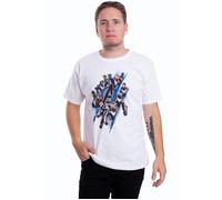 The Avengers - Diagonal Logo & Characters White - T-Shirt - white - XL - 100% Cotton,Jersey XL