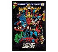 The Avengers Marvel Black Wooden Framed The Infinity Gauntlet Poster 61x91.5cm