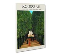 The Avenue In The Park By Henri Rousseau Canvas Print | Gallery Wrapped 30mm Frame Wall Art | 24x16 inches | Ready to Hang | Classic Landscape Picture | Living Room Bedroom Lounge Office