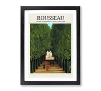 The Avenue In The Park By Henri Rousseau Exhibition Museum Painting Framed Print | A4 Black Framed Wall Art | Ready to Hang | Modern Historical Picture | Living Room Bedroom Lounge Office