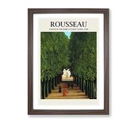 The Avenue In The Park By Henri Rousseau Exhibition Museum Painting Framed Print | A4 Walnut Framed Wall Art | Ready to Hang | Modern Historical Picture | Living Room Bedroom Lounge Office
