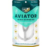 The AVIATOR Pet Bird Harness and Leash: Large Silver Made in America