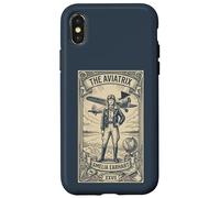The Aviatrix Tarot Card, Vintage Female Pilot Aviation gift Case for iPhone X/XS