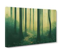 The Awe Inspiring Forest Canvas Print | Gallery Wrapped 30mm Frame Wall Art | 30x20 inches | Ready to Hang | Contemporary Landscape Picture | Living Room Bedroom Lounge Office