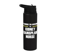The Awesome Kidney Transplant Nurse Stainless Steel Insulated Water Bottle