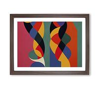 The Awesome Modern Abstract Art H1022 Framed Print for Living Room Bedroom Home Office Décor, Wall Art Picture Ready to Hang, Walnut A2 Frame (64 x 46 cm)