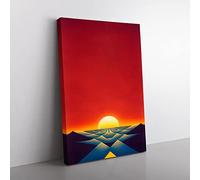 The Awesome Sunset Canvas Print for Living Room Bedroom Home Office Décor, Wall Art Picture Ready to Hang, 76x50 cm (30x20 Inch) CAN3020-V1022-CK-4462
