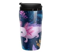 The Axolotls Pattern Stylish Insulated Coffee Cups & Mugs 250ml | with Lids Removable Double-Wall Travel Drinks Tumbler