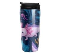 The Axolotls Pattern Stylish Insulated Coffee Cups & Mugs 350ml | with Lids Removable Double-Wall Travel Drinks Tumbler