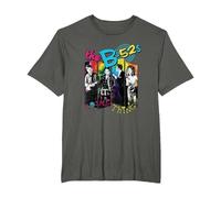 The B-52s - Cosmic Boxes T-Shirt, Men's Big and Tall, Asphalt Grey, 4X Tall