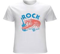 The B-52S Rock Lobster Mens T-Shirt Printed Graphic Top Unisex Fit Casual Short Sleeve Tops White XL