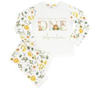 The Baby Box UK Personalised Birthday Jungle Pyjamas Girls Boys When I Wake Up I Will Be Birthday 1st Birthday Pyjamas (Jungle Beige Safari 1, 1-2 Years)